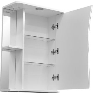 Зеркало-шкаф с подсветкой Stella Polar Винчи 50см правый белый SP-00000034