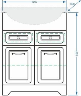 Тумба под раковину Stella Polar Кармела 65см ольха белая SP-00000173