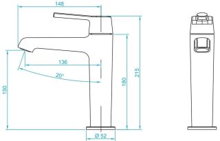 Смеситель для раковины RGW Shower Panels SP-301 хром 511405301-01