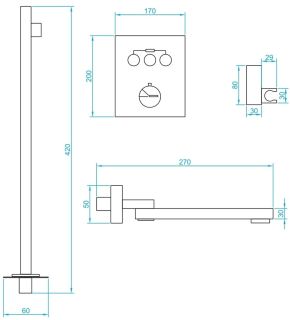 Душевая система RGW Shower Panels SP-370 хром 511408370-01