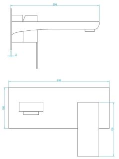 Встраиваемый смеситель для раковины RGW Shower Panels SP-46 хром 51140546-01