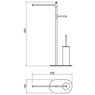 Стойка в ванную комнату Timo Saona 13085/03 чёрный матовый
