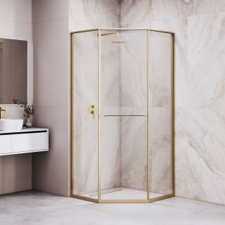 Душевой уголок RGW SV-82Gb "R" 33328299-16R 90x90 см брашированное золото