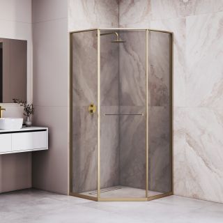 Душевой уголок RGW SV-82Gb "L" 33328299-36L 90x90 см брашированное золото