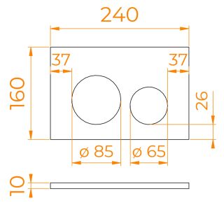 Кнопка смыва RGW SWH-07W 68420007-05 белый