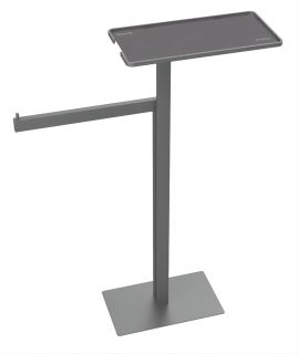 Стойка напольная с полкой и полотенцедержателем Boheme 10952-GM оружейная сталь