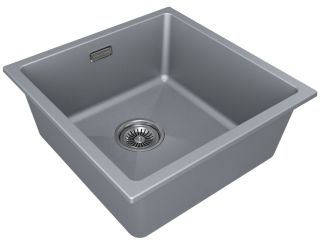 Мойка кухонная Paulmark Lumi LU45-GRM серый металлик