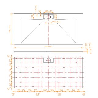 Душевой поддон RGW TKS-W 553802920-01 90x200см белый