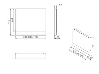 Ravak Зеркало 10° 550 белый
