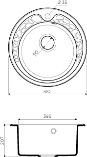 Мойка кухонная Omoikiri Tovada 51-GR Artgranit/leningrad grey