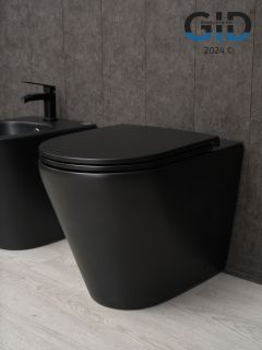 Унитаз приставной Gid TRS-263BM 62212Y черный матовый 56x36x41