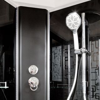 Душевая кабина Deto BМ4590 с гм. и эл. BLACK 90х90х220 см