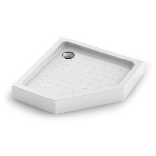 Душевой поддон пятиугольный (трапеция) Veconi Tezeo Acrylic TZ-53, 900x900x150, акрил, белый