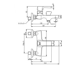 Смеситель для ванны Lemark URSUS LM7214BL