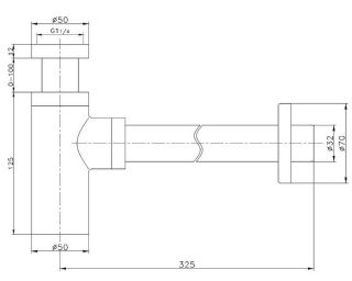 Сифон для раковины Raglo R600.20.04 бронза