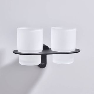 Стакан для ванной комнаты Raglo R300.08.06 двойной чёрный