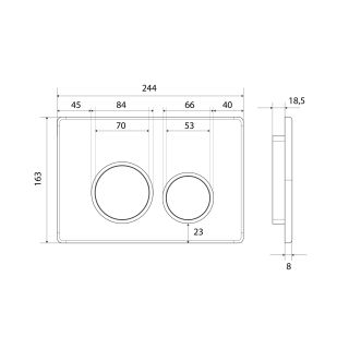 Клавиша смыва IDDIS Unifix хром матовый UNI50M0i77