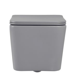 Подвесной унитаз ABBER Rechteck AC1201MG безободковый серый матовый