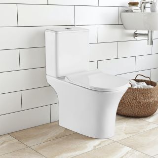 Напольный унитаз Azario FRETTA ROUND N AZ-1038A безободковый c быстросъемным сиденьем микролифт