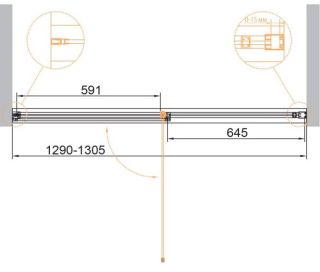 Душевая дверь Cezares Urban 130см чёрный URBAN-B-12-130-C-NERO