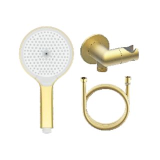 Лейка для душа с держателем и шлангом Raglo R476.42.03 золотой сатин