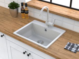 Мойка кухонная GranFest Иней Vertex V-580 иней