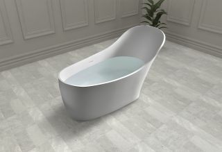 Ванна из искусственного камня ABBER Stein AS9618 169x75см белый матовый