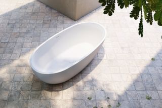 Ванна из искусственного камня ABBER Stein AS9620-1.6 165x78см белый матовый