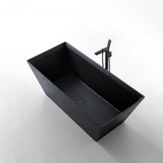 Ванна из искусственного камня ABBER Berlin AM9912B 170x75см чёрный