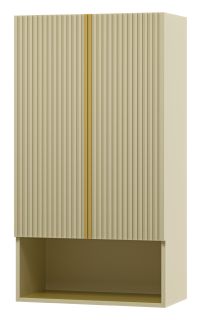 Подвесной шкаф над стиральной машиной Brevita Vega VEG-08060-031 с подсветкой 60см зелёный/золото