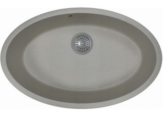 Кухонная мойка Florentina Вега Овал серый шёлк