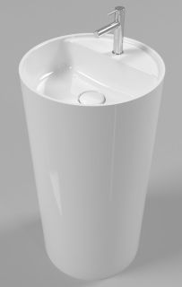 Напольная раковина Whitecross Pantheon 0708.043043.100 43см белый глянец