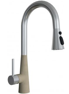 Смеситель для кухни Florentina Вита PRO с выдвижным изливом бежевый