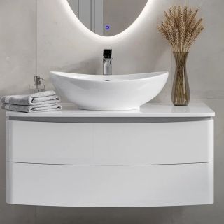 Тумба под раковину подвесная Velvex Luna tp.LUN.100.2Y, 100 см