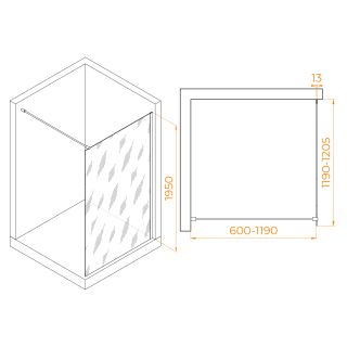Душевая перегородка RGW WA-010W 351001012-15 120см белый