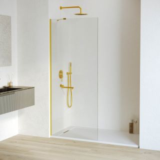 Душевая перегородка RGW WA-102Gb 351010209-16 90см брашированное золото