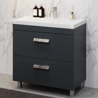 Тумба под раковину напольная Velvex Orlando tn.ORL.CLA.80.2Y графит, 80 см