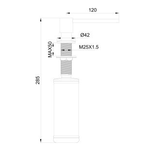 Дозатор для мыла Wonzon & Woghand WW-88SD02-BG брашированное золото