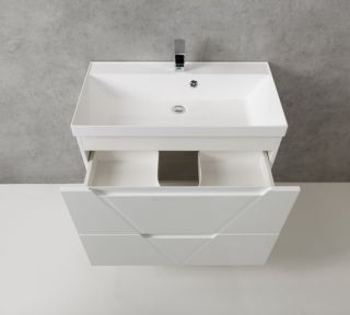 Тумба под раковину BelBagno подвесная 100x60см Bianco Lucido VITTORIA-1000-2C-SO-BL