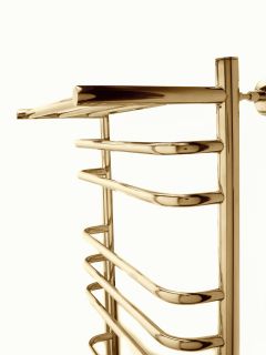 Полотенцесушитель водяной Indigo Brace LBCW100-50GDPK3 с полкой 100x50 см золото