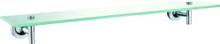 Стеклянная полка для ванной Wonzon & Woghand Simple WW-6527 хром