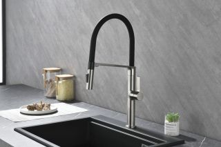 Смеситель для кухни Paulmark Barrel Ba214029-BS нержавеющая сталь