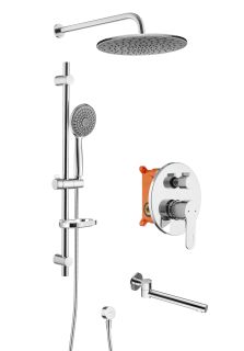 Душевой комплект Swedbe Platta 5542G1 хром/серый