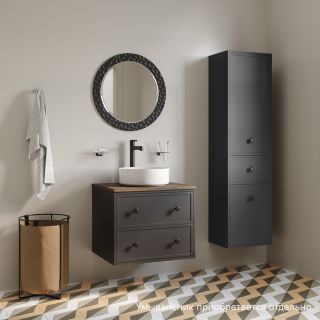 Тумба подвесная IDDIS Torr TOR60DMi95K со столешницей 60см орех макадамия/тёмно-серый