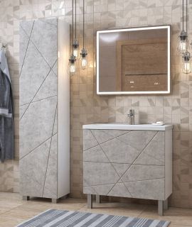 Тумба под раковину напольная Vigo Geometry tn.bsf.GEO.9696.80.2Y 80 см бетон