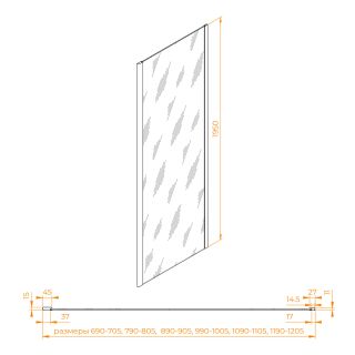 Боковая панель RGW Z-050-2 352205207-11 70см хром