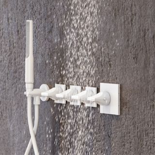 Встраиваемый смеситель для душа Bossini Apice Z035205.045 с термостатом белый матовый