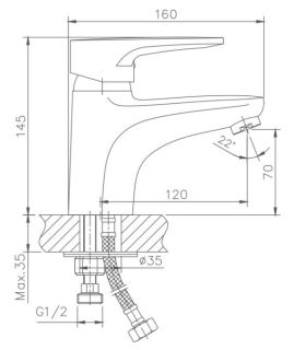 Смеситель для раковины с гигиеническим душем Haiba HB1268 хром