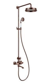 Душевая стойка Swedbe Terracotta Art 2571 со смесителем бронза