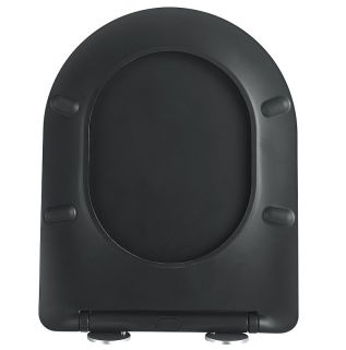 Крышка-сиденье Sintesi SIN-CT-151BM дюропласт микролифт чёрный матовый